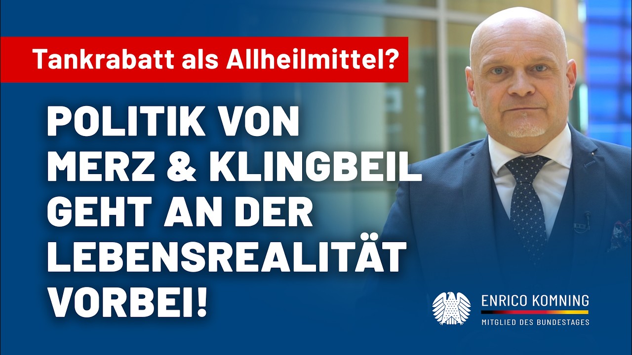 Politik von Merz & Klingbeil geht an der Lebensrealität vorbei! | Enrico Komning MdB