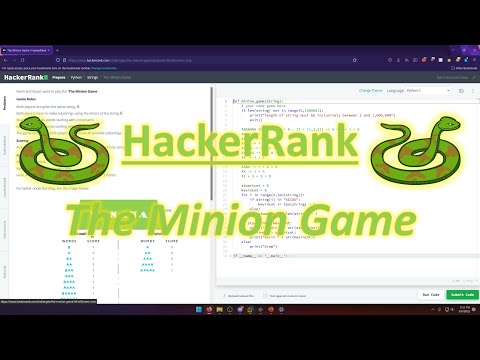 Python Strings The Minions Game