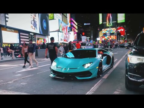 Lamborghini Aventador SVJ  Blu Glauco in NYC