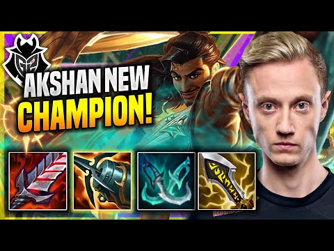 REKKLES FIRST GAME WITH NEW CHAMPION AKSHAN! - G2 Rekkles Plays Akshan ADC vs Akshan! |