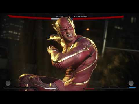 Injustice 2 - Chapter 4 Invasion: Flash vs Reverse Flash Fight Gameplay (T-Rex Special Sequence)
