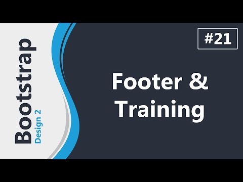 Twitter Bootstrap 3 Design 2 In Arabic #21 - Creating Footer and Training
