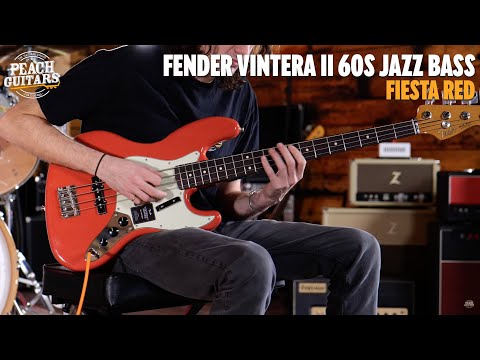 Бас-гитара FENDER VINTERA II '60S JAZZ BASS FIESTA RED - фото 1 - id-p2448772841