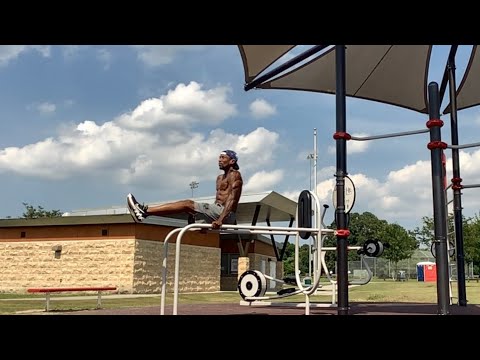 L-Sit Hold on the dip bar