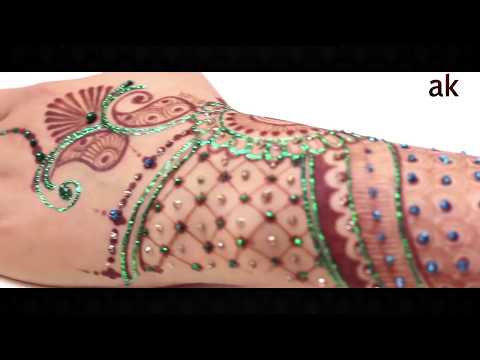 glitter mehndi design by ash kumar beauty