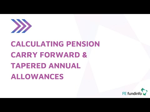 Calculating pension carry forward & tapered annual allowances with FE CashCalc
