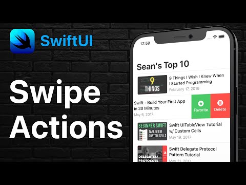 SwiftUI - Swipe Actions on List | iOS 15 & Xcode 13 thumbnail