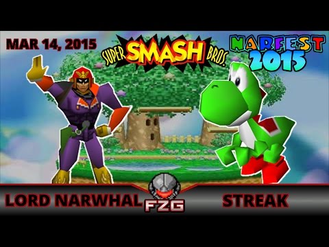Narfest 2015|Smash 64-Winners Bracket: Lord Narwhal (Falcon, Luigi) vs Streak (Yoshi)
