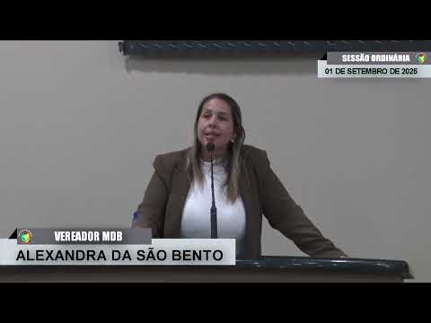 CMBTE - USO DE TRIBUNA PELA VEREADORA ALEXANDRA DA SÃO BENTO - MDB .