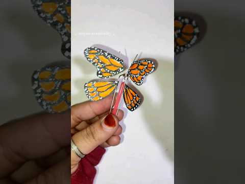 flying butterfly craft tutorial #diy #cute #craft #handmade #youtubepartner #diygift #aesthetic #art
