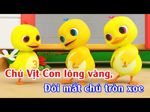 Vịt Con Lông Vàng Karaoke - Nhạc Thiếu Nhi - Hoạt Hình 5 Con Vịt Vàng