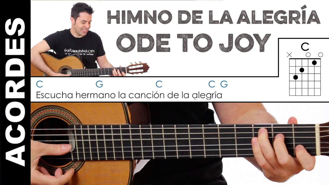 Acordes de Ode To Joy (Himno de la Alegría) en guitarra