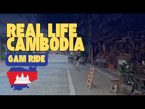 Real Life in Cambodia Begins at Dawn | 6AM Ride Through Local Markets