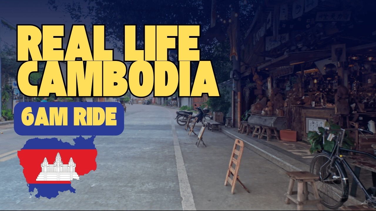 Real Life in Cambodia Begins at Dawn | 6AM Ride Through Local Markets