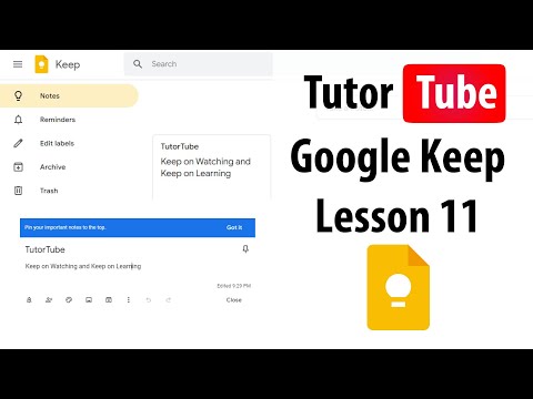 Google Keep Tutorial Lesson 1 Accessing Google Keep