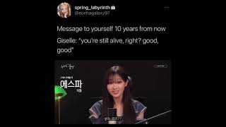 Giselle’s “you’re still alive, right? good, good”