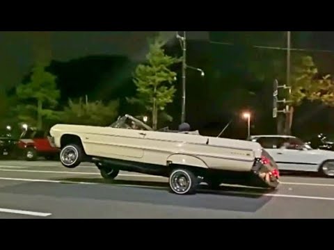 Lowriders Hittin Three Wheel Motion Shibuya Japan