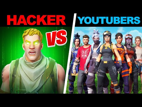 1 Hacker vs 10 Youtubers (Fortnite)