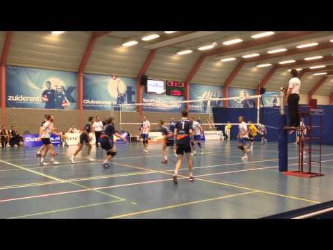 Next Volley Dordrecht - Compaen set 3, 10-7