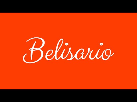Learn how to Sign the Name Belisario Stylishly in Cursive Writing
