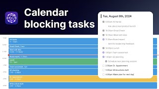 Calendar Time Blocking: a productivity method for your notes