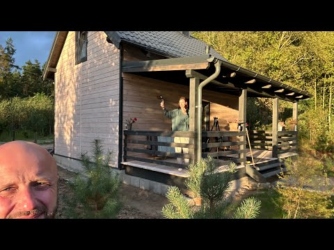 Mały drewniany domek pod lasem / spokojne zycie 💪🏠🌲☔️