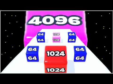 Jelly Run 2048 - merge cube 2048 run - Gameplay Walkthrough - Max Levels 1-20 (IPAD/IOS)