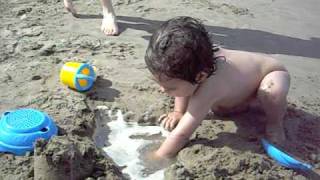 Jugando en la playa