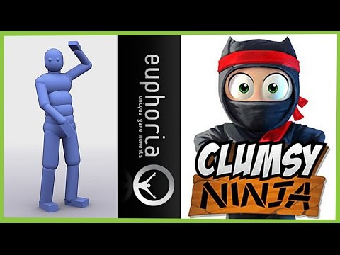 Natural Motion Euphoria Realtime Physics animation Game - Clumsy Ninja iPad gameplay