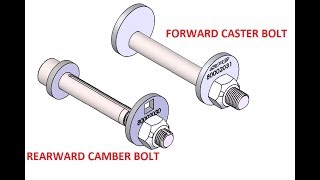 66038 Caster/Camber Adjustment Bolts for 2011-2023 Dodge Challenger & Charger 2011-2023 Chrysler 300 RWD Only LX Platforms - video thumbnail 2