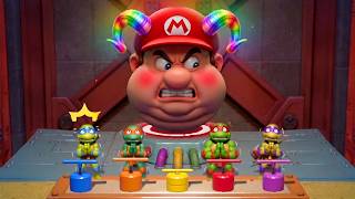 【マリオパーティスーパースターズ】ミニゲーム対決！レオナルドVSミケランジェロVSドナテロVSラファエロ 4K (UHD)