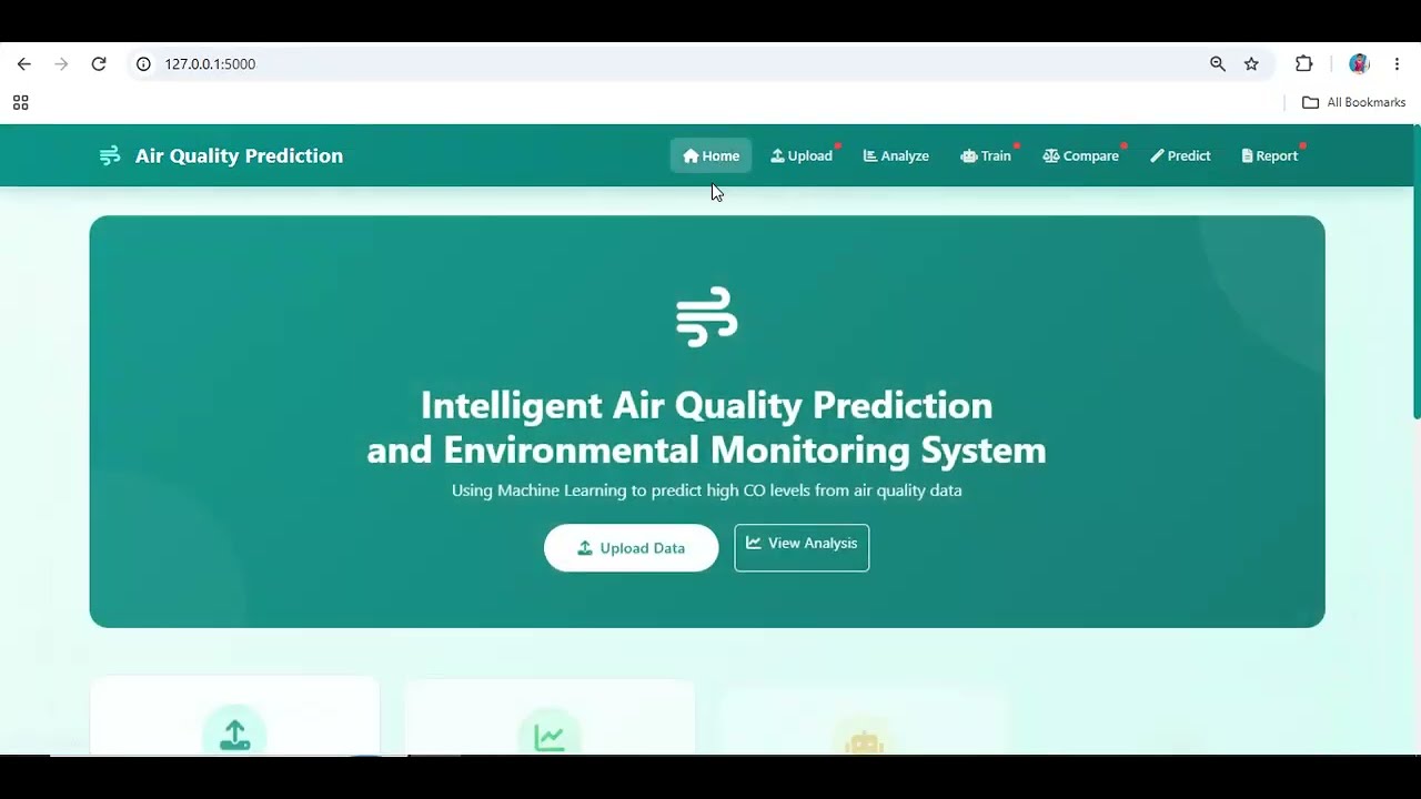 Intelligent Air Quality Prediction and Environmental Monitoring System