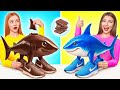 Real Food Vs Chocolate Food Challenge Smart Gadgets Vs Hacks By Multi DO Challenge