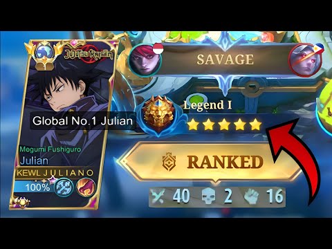 GLOBAL JULIAN 40 KILLS IN RANKED GAME | MY LAST MATCH BEFORE I REACH MYTHIC RANK - NOT CLICKBAIT