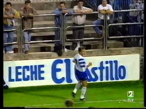 Real Zaragoza 2 - Caen 0 UEFA 92-93 (Primera parte)