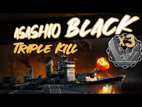 Asashio B 7 kills and Triple Kill || World of Warships