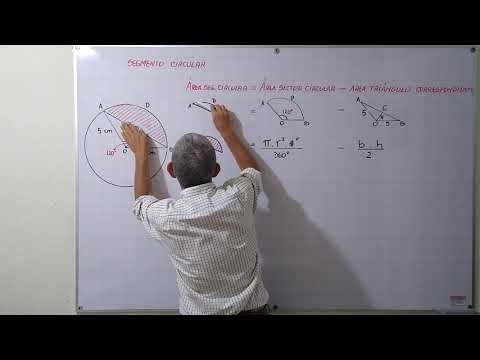 Geometría   área de un segmento circular