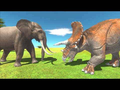 Triceratops vs Mammals and Reptiles - Animal Revolt Battle Simulator