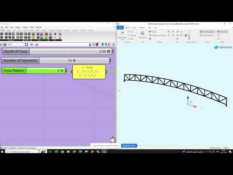 Grasshopper and Sofistik Parametric Truss Design