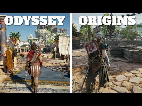 Odyssey vs Origins - Graphics & Gamplay Side by Side Comparison | Assassins Creed