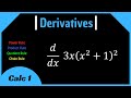 Derivatives (Complete Tutorial) || Power, Product, Quotient, and Chain Rule, Practice || Calculus 1