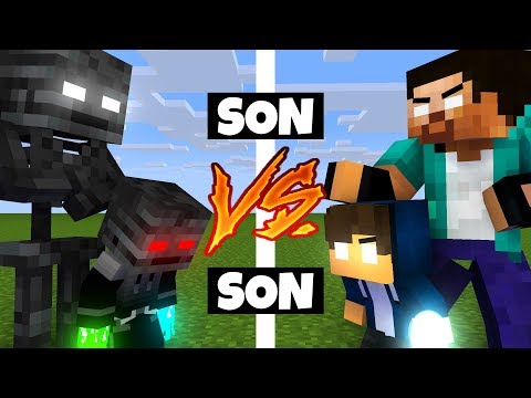 Monster School : HEROBRINE SON VS WITHER SKELETON SON CHALLENGE - Minecraft Animation
