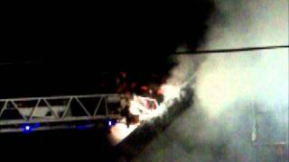 preview picture of video 'Fully involved structure fire in Jermyn, PA'