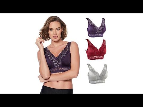 Rhonda Shear 3pack Pin Up Bra with Back Closure