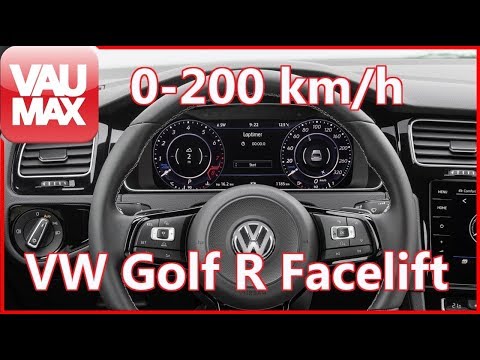 Launch Control 2018 VW Golf R DSG Beschleunigung 0-200 km/h / Tachovideo / Acceleration / 0-60mph