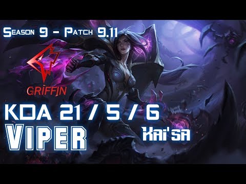 GRF Viper KAI'SA vs SIVIR ADC - Patch 9.11 KR Ranked