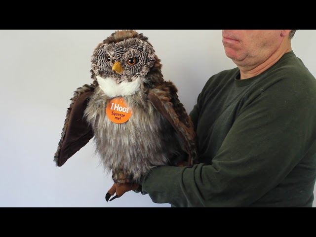 Video Teaser für 3135 Hooting Owl / Eule Handpuppe mit "Huhu - Effekt   -   FOLKMANIS-PUPPETS