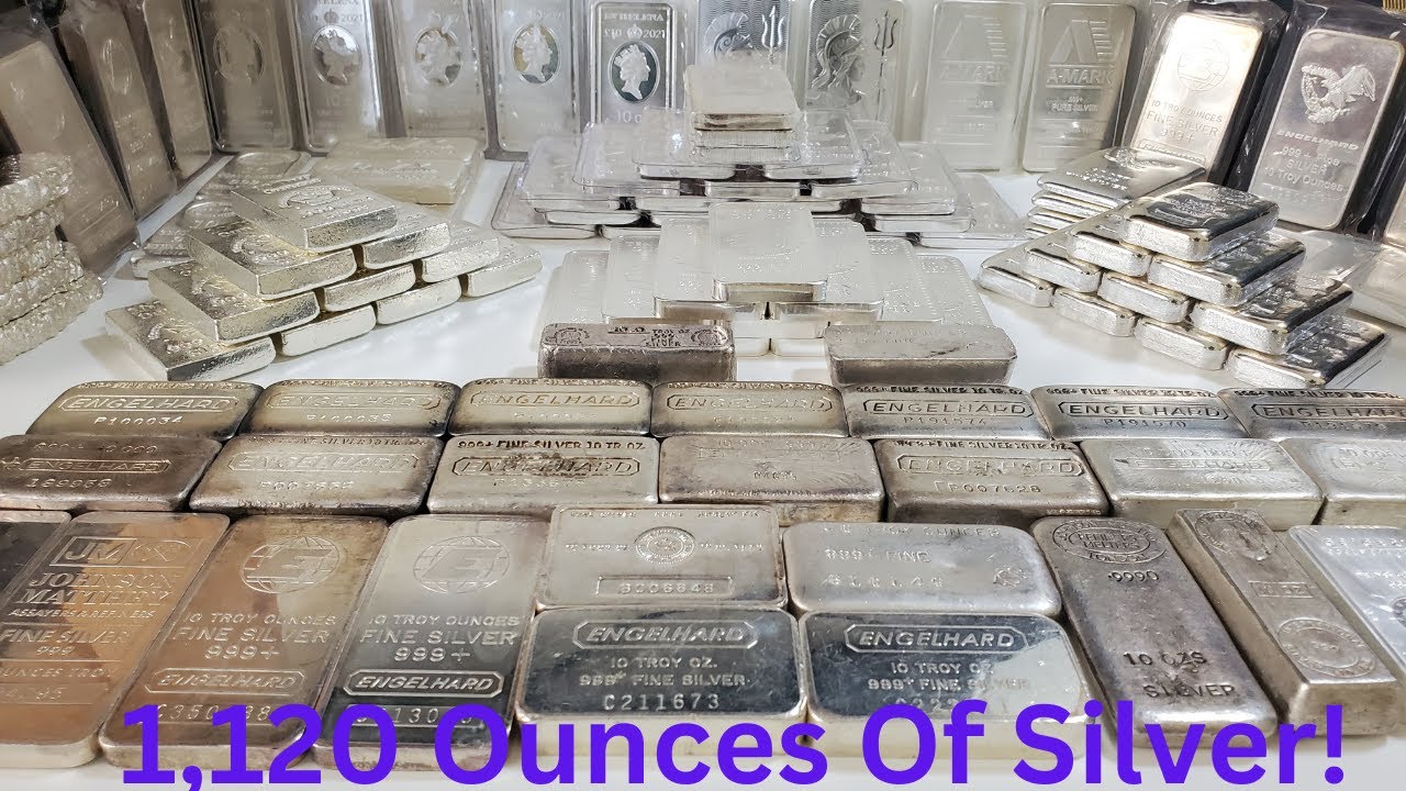 112 Silver Bars!! My 10 Ounce Silver Bar Stack!