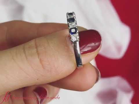 0.75 Carat Princess Cut Simple 7 Stone Anniversary Ring - FD123658PR