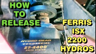 HOW TO RELEASE HYDROS || FERRIS ISX 2200 ZERO TURN || LAWN MOWER